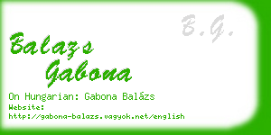 balazs gabona business card
